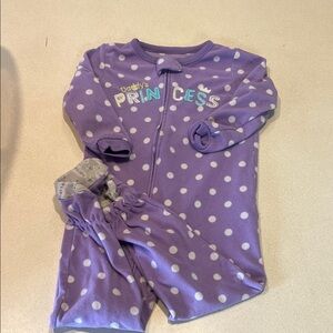 Carter's Purple Polka Dot Footie
